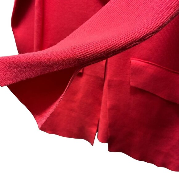 Free People Womens Coral Pink Ribbed Open-Front Blazer Cardigan Size XS - Picture 6 of 9